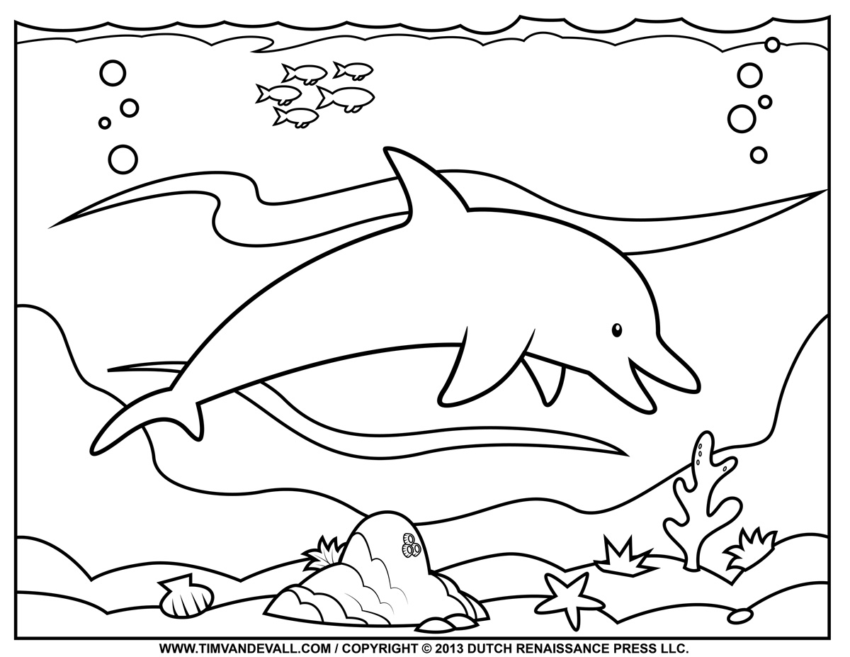 coloring pages for dolphins