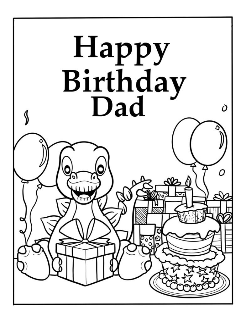 Download Our Printable Dinosaur Happy Birthday Coloring Pages For Free 