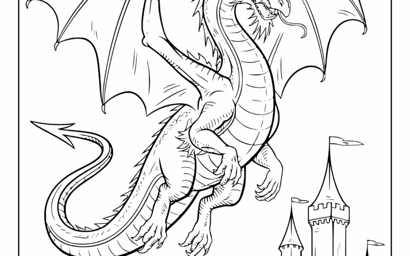 Dragon Coloring Pages 25 Free Printable PDF