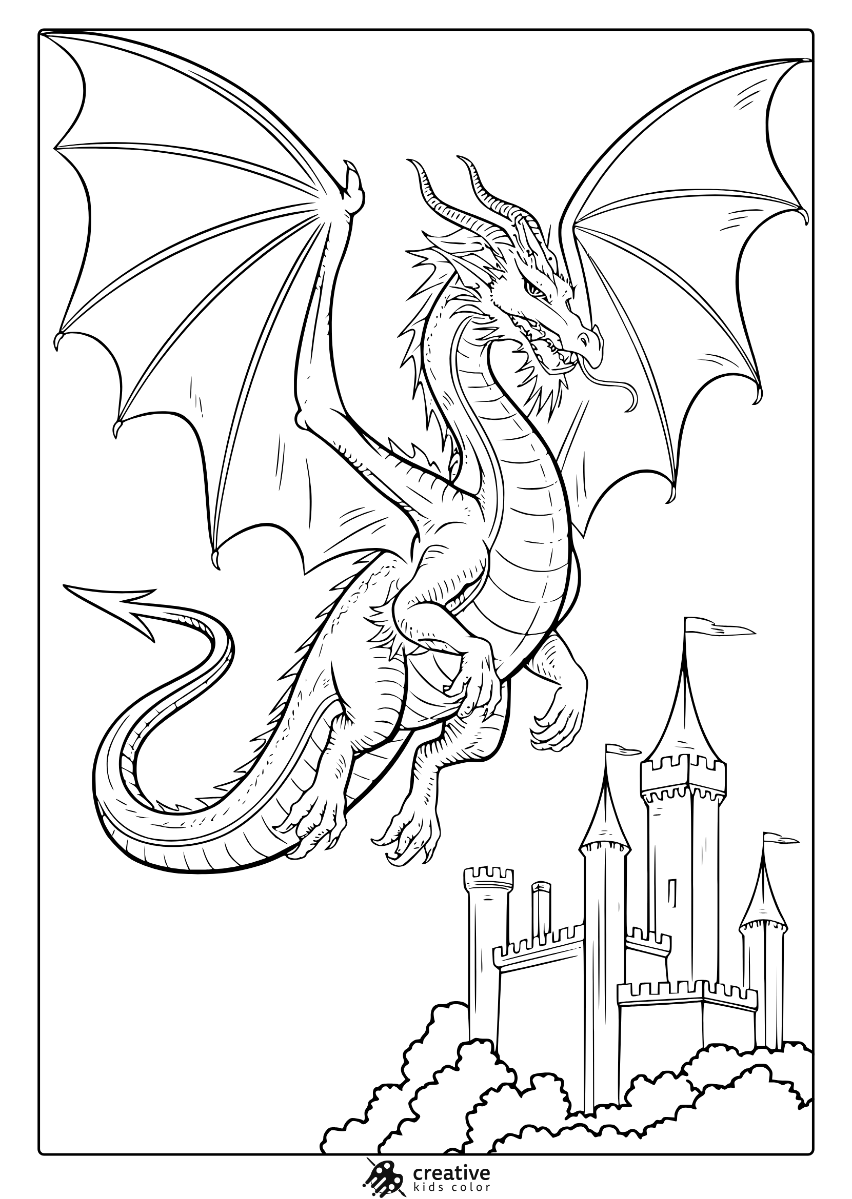 Dragon Coloring Pages 25 Free Printable PDF Dragon Coloring Pages 25 Free Printable PDF