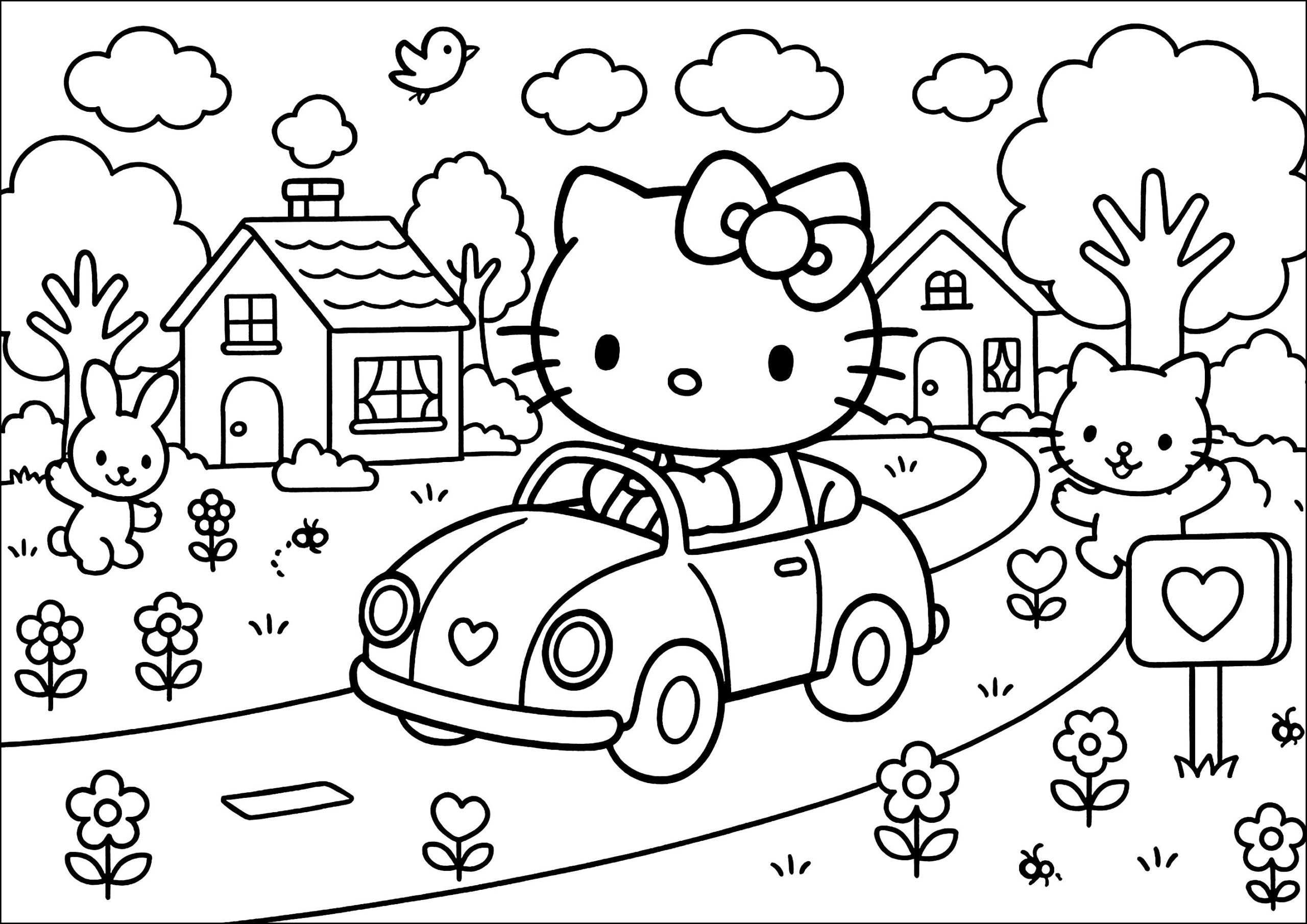 free printable coloring pages hello kitty