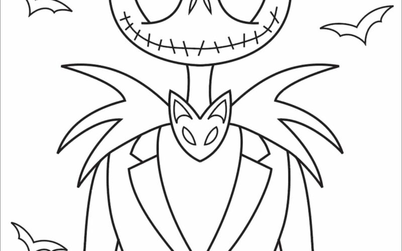 Easy How To Draw Jack Skellington And Jack Coloring Page