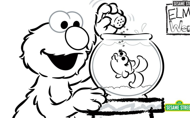 Elmo s World Coloring Page Printable Sesame Street PBS LearningMedia