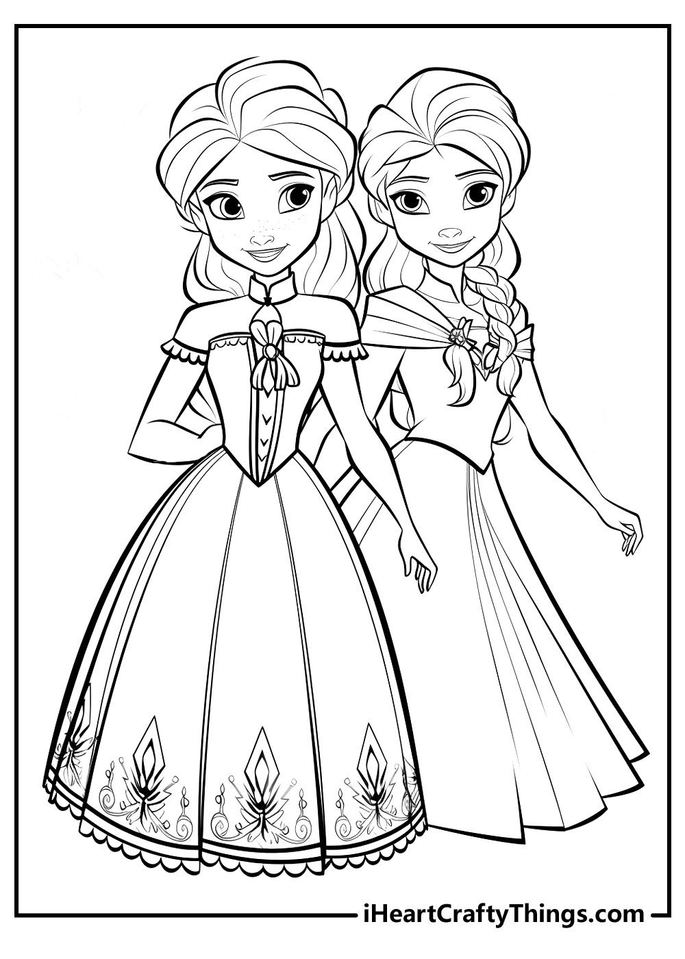 Elsa And Anna Coloring Pages 100 Free Printables 
