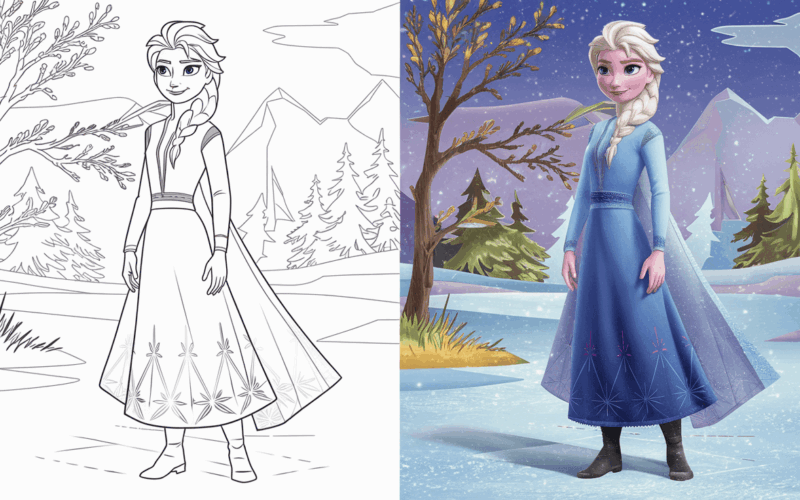 Elsa Coloring Pages From Frozen 40 Free Printable PDF