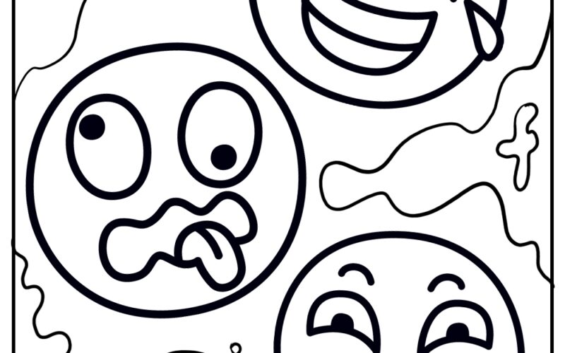 Emoji Coloring Pages 22 Free PDF Printables For Kids