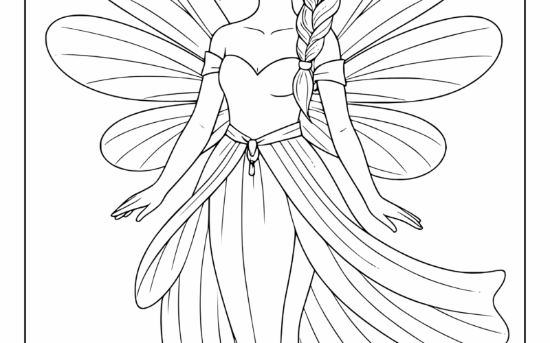 Fairy Coloring Pages Free Printable PDFs