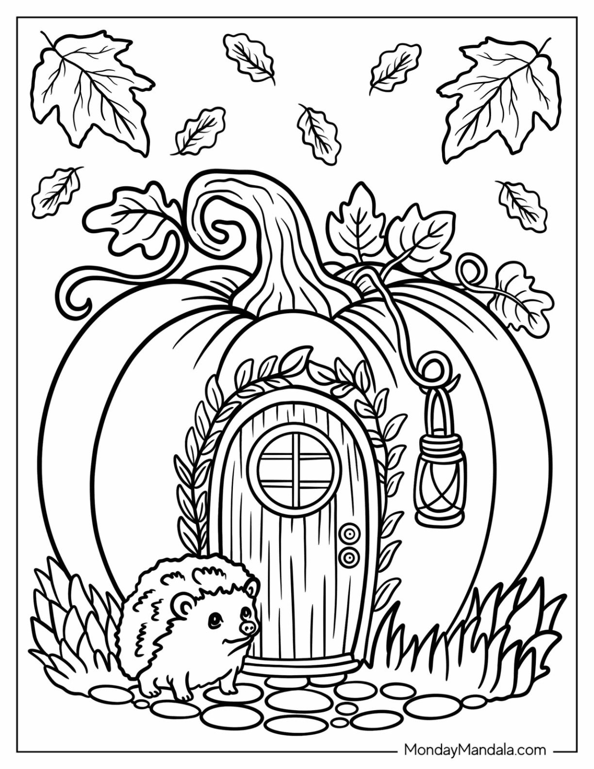 fall coloring pages for adults