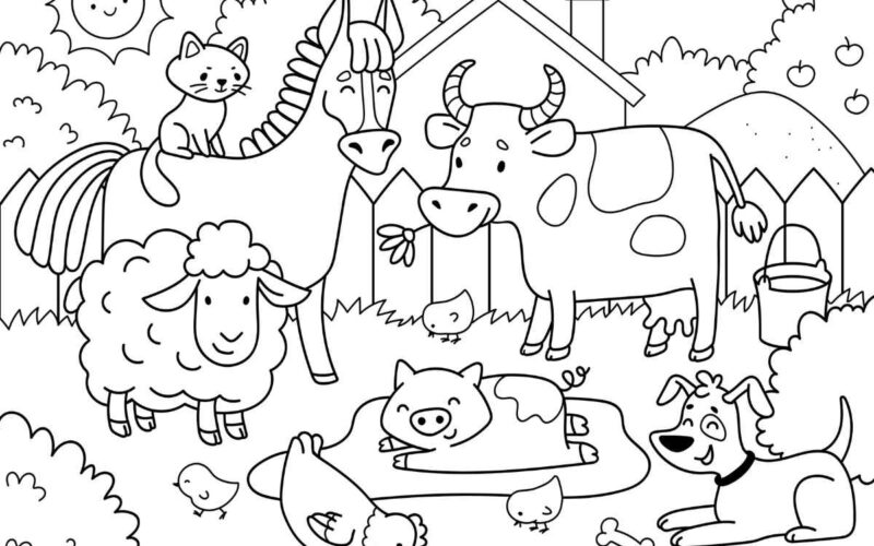 Farm Animal Coloring Pages Free PDF Printables