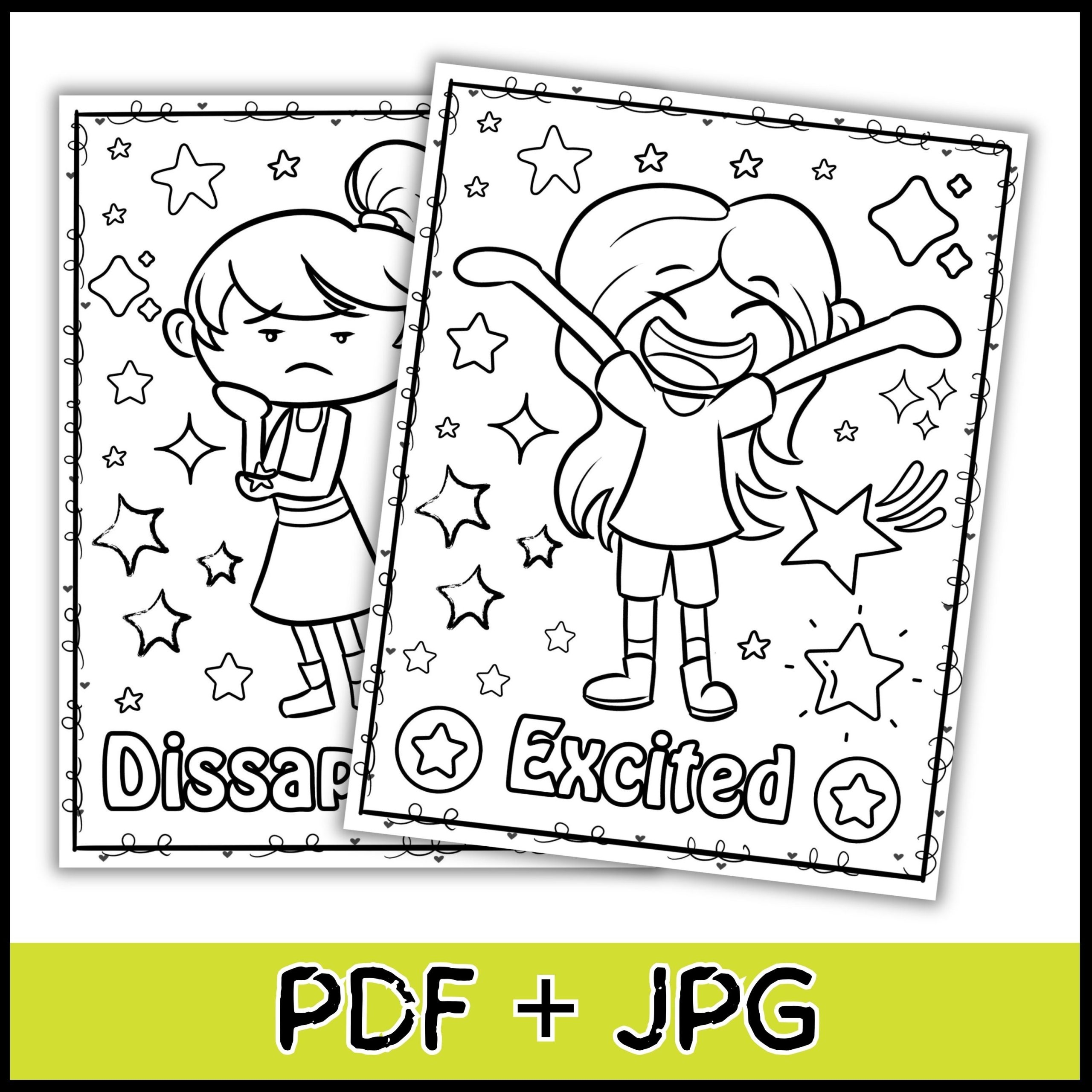 emotions coloring pages