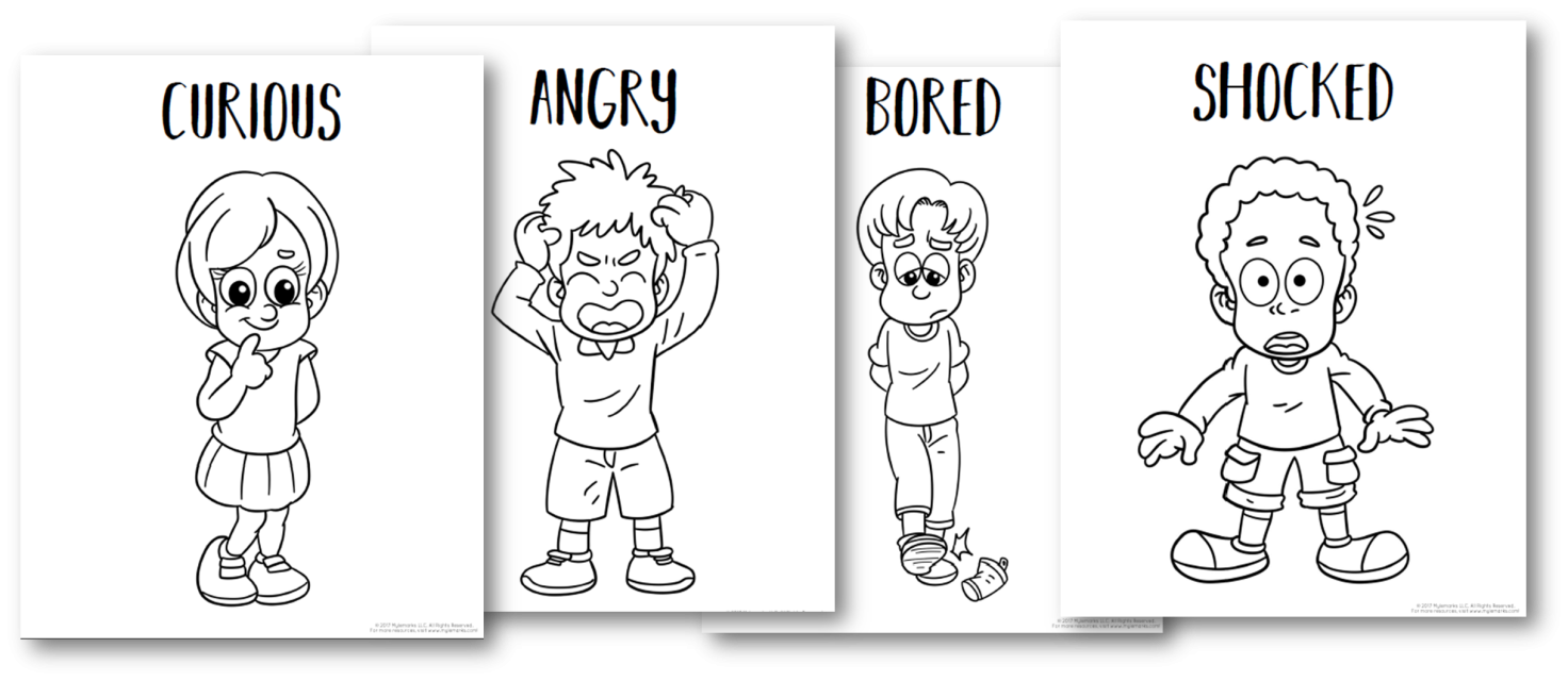 Feelings Coloring Pages