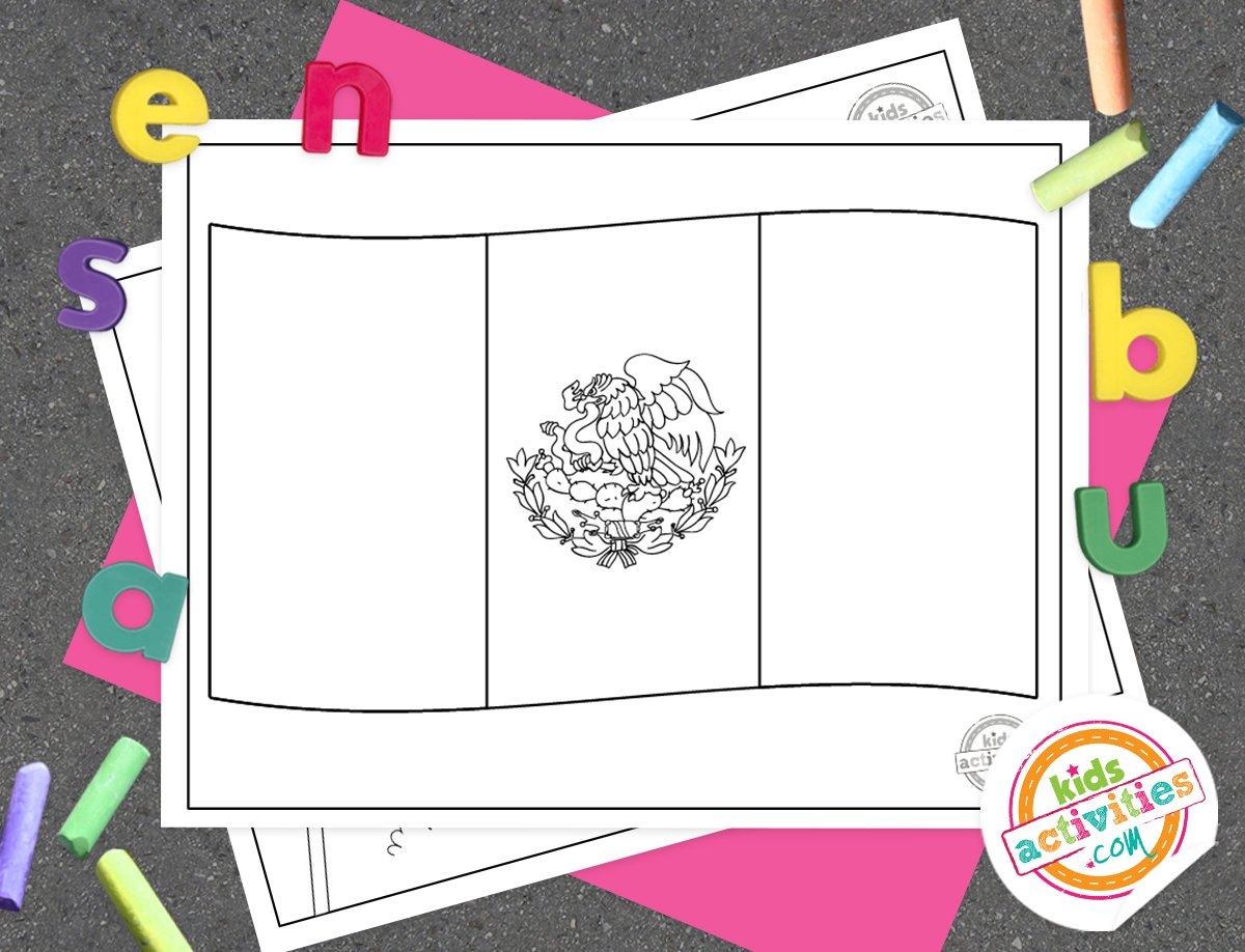 mexican flag coloring page