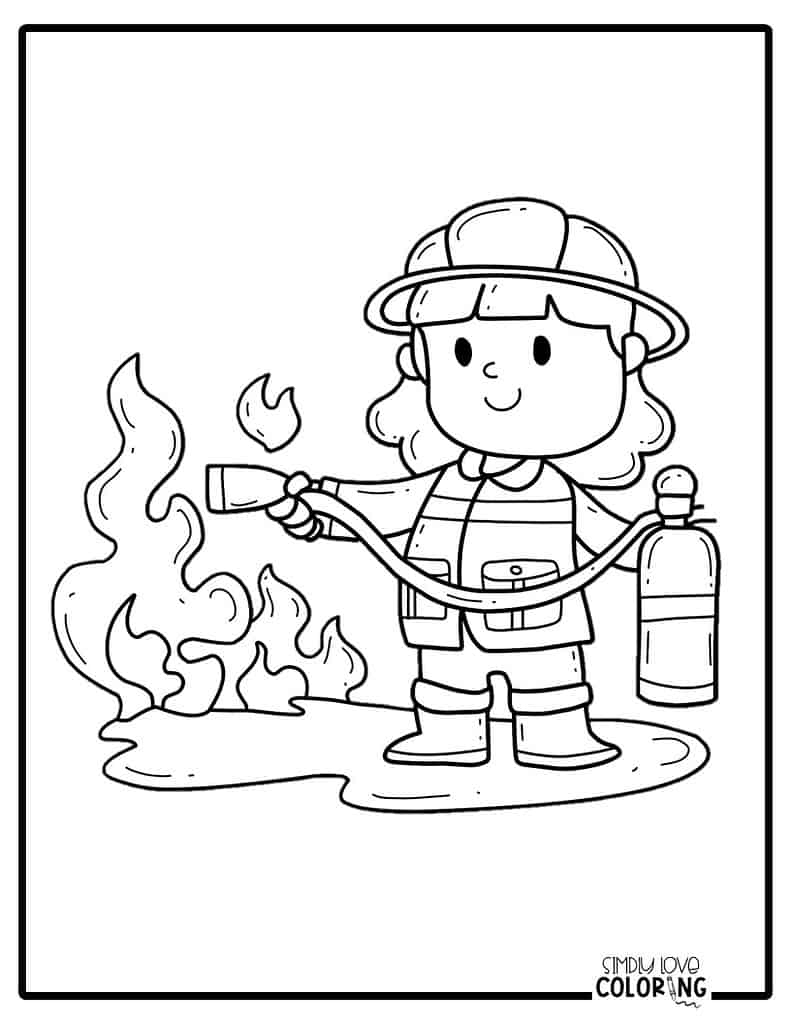 firefighter coloring page