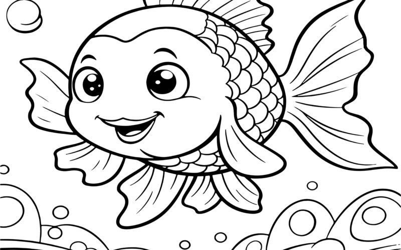 Fish Coloring Book For Kids Fish Coloring Pages Fantastic Gift For Boys Girls Made By Teachers
