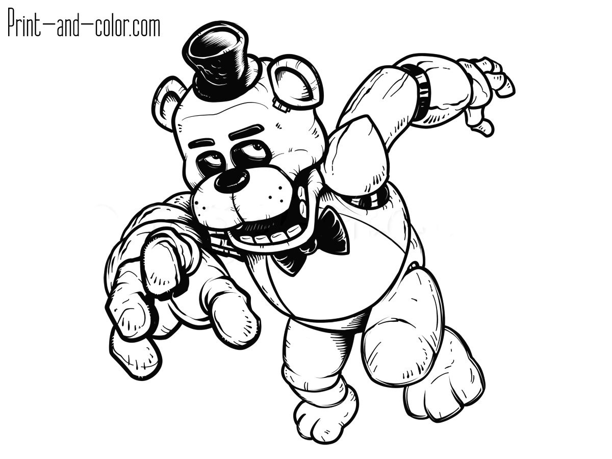 five nights at freddys coloring pages