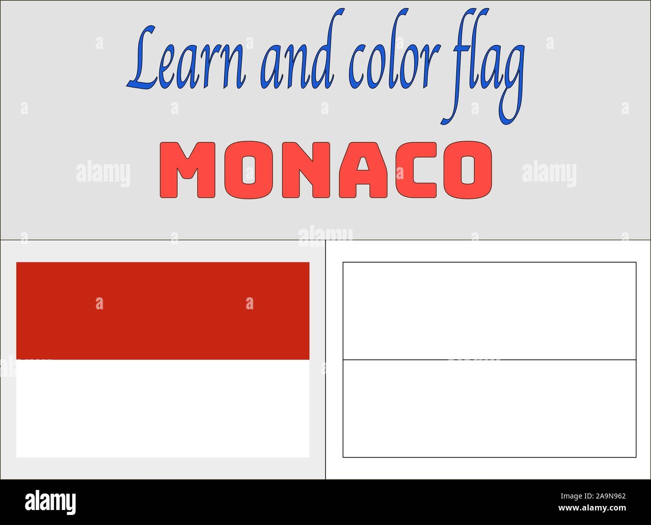 monaco flag coloring page