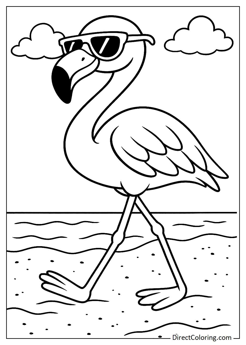 flamingo coloring page