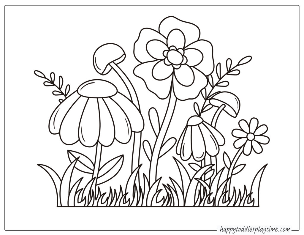 flower coloring page