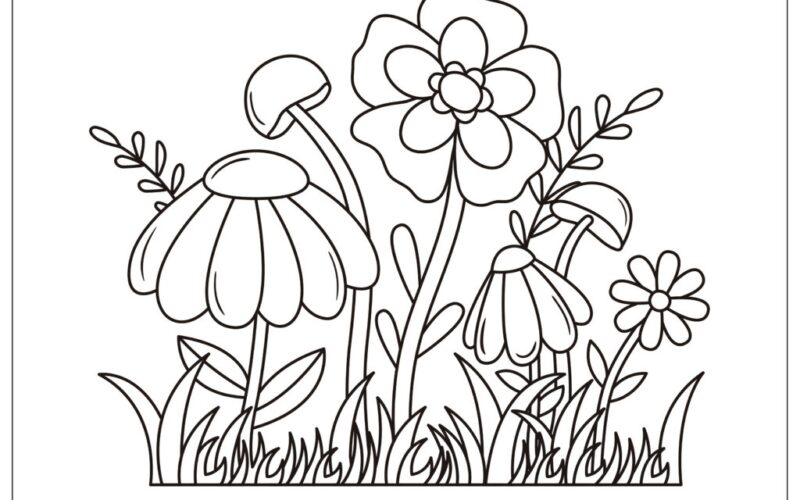Flower Coloring Pages Happy Toddler Playtime