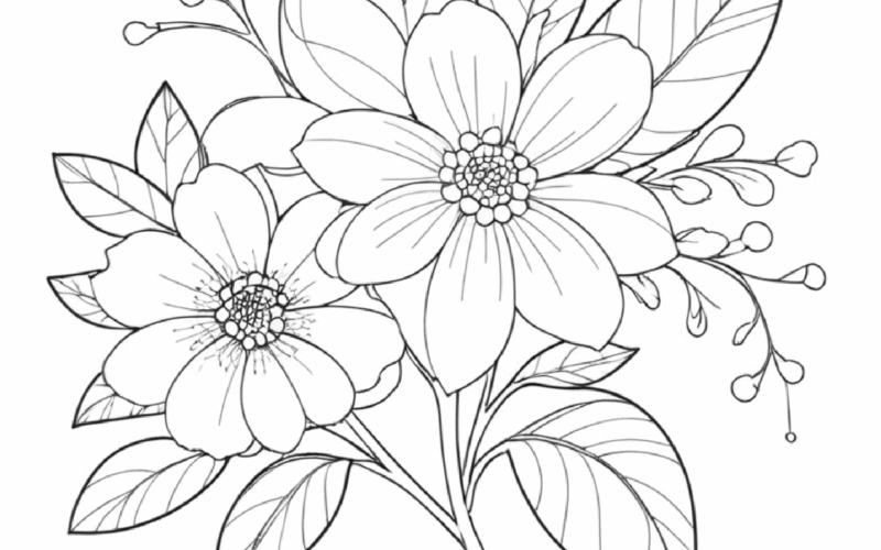 Flower Garden Adult Coloring Pages Collection Made By Teachers