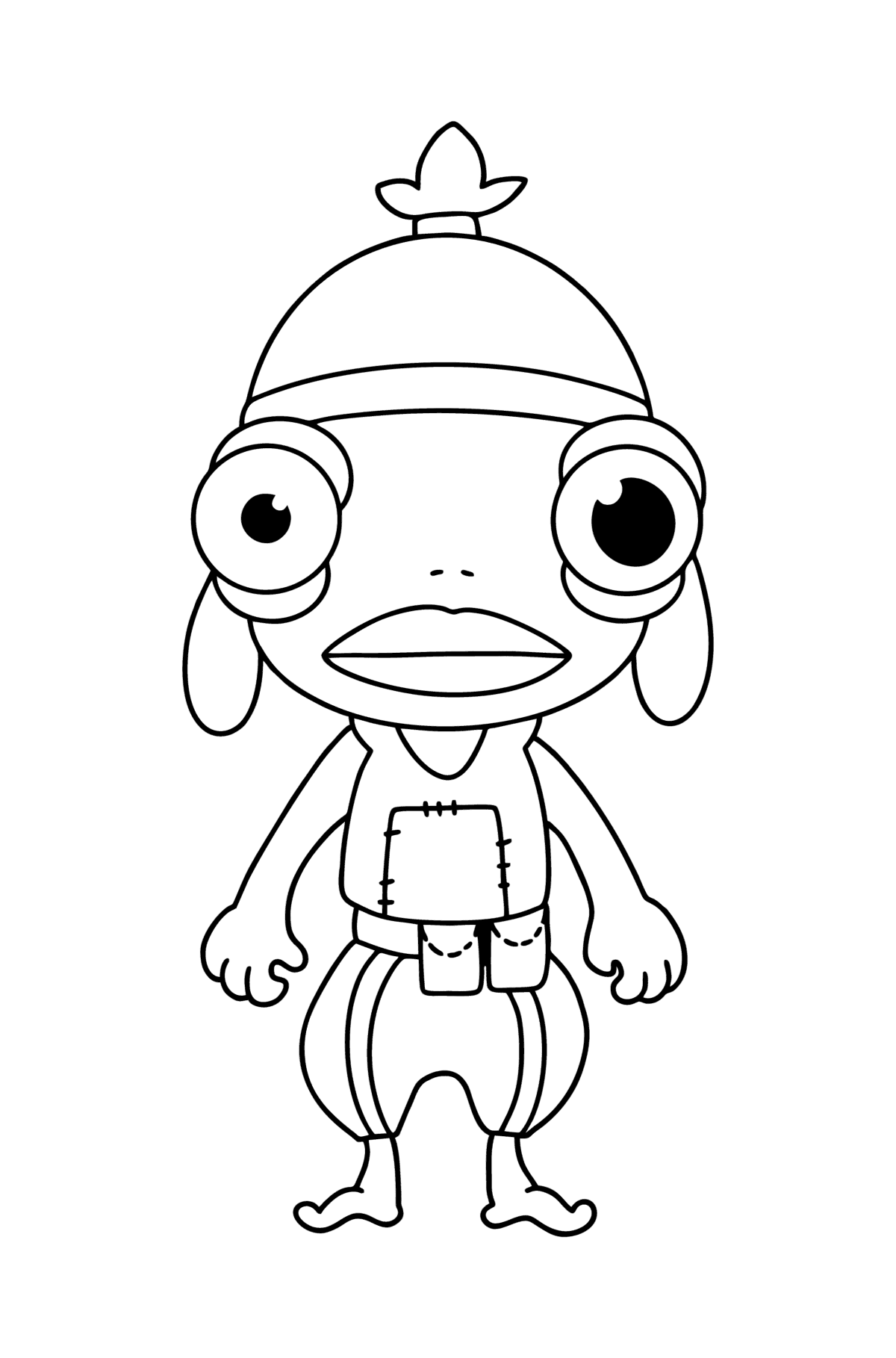 Fortnite Funko POP Fishstick Colouring Page Online And Printable 