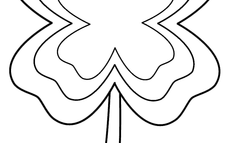 Four Leaf Clover With Multi border Coloring Page St Patrick s Day