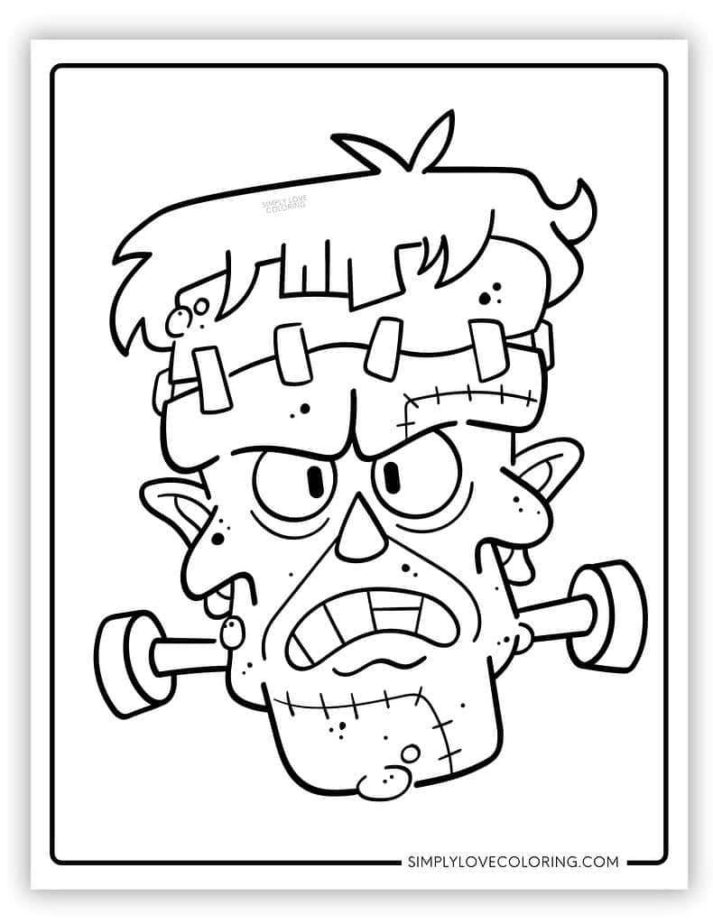 Frankenstein Coloring Pages Free PDF Printables Simply Love Coloring
