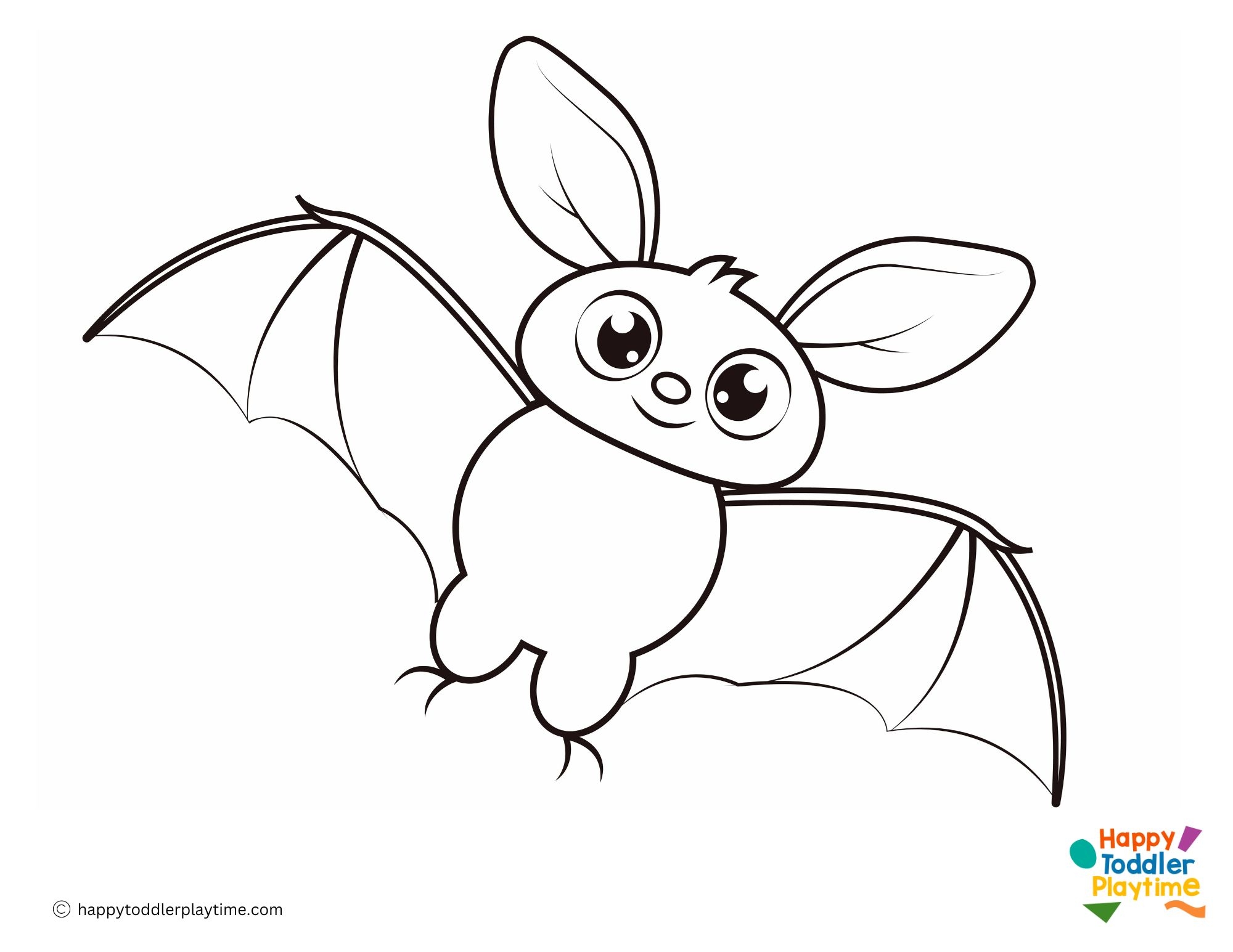 Free Bat Coloring Pages For Kids Happy Toddler Playtime