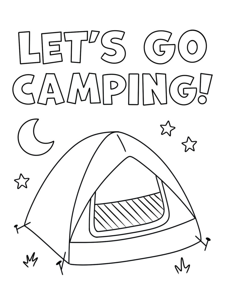 Free Camp Coloring Pages The Hollydog Blog