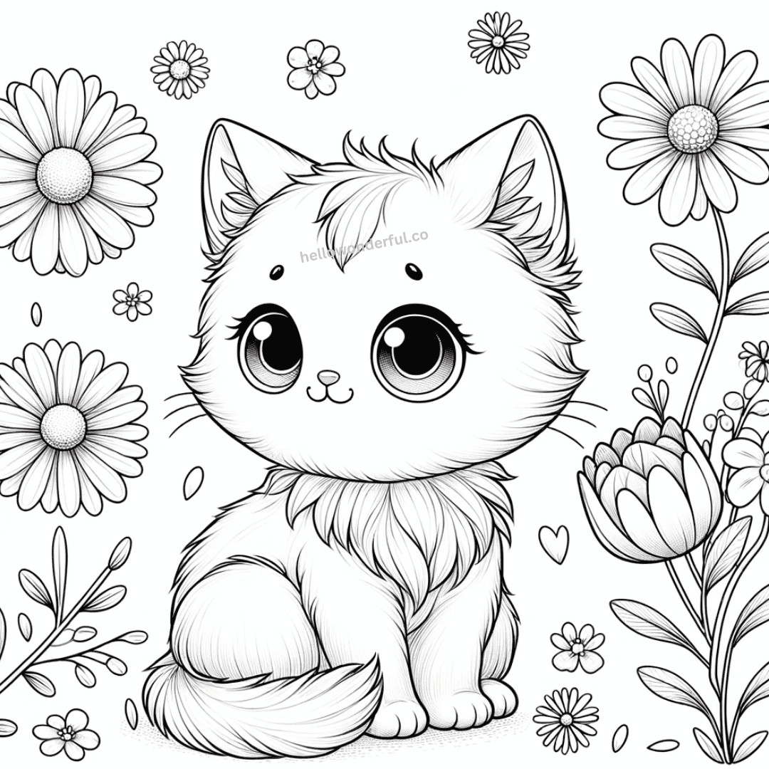 Free Cat Coloring Pages With Printable Templates