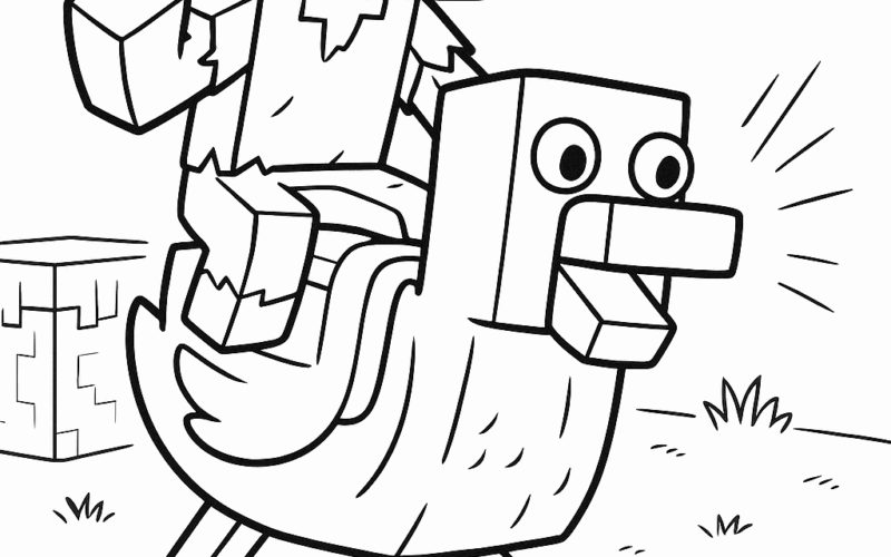 Free Chicken Jockey Coloring Page Generator 12 Chicken Jockey Coloring Page To Download