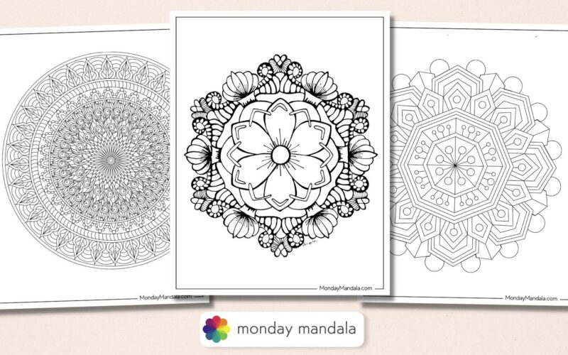 Free Coloring Pages For You To Print Monday Mandala