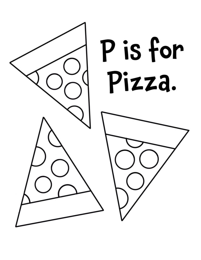 pizza coloring pages