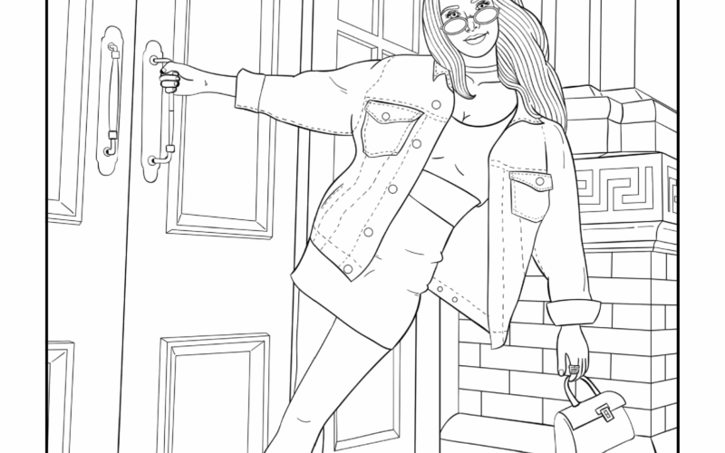 Free Colouring Pages Of People For Adults Gathering Beauty