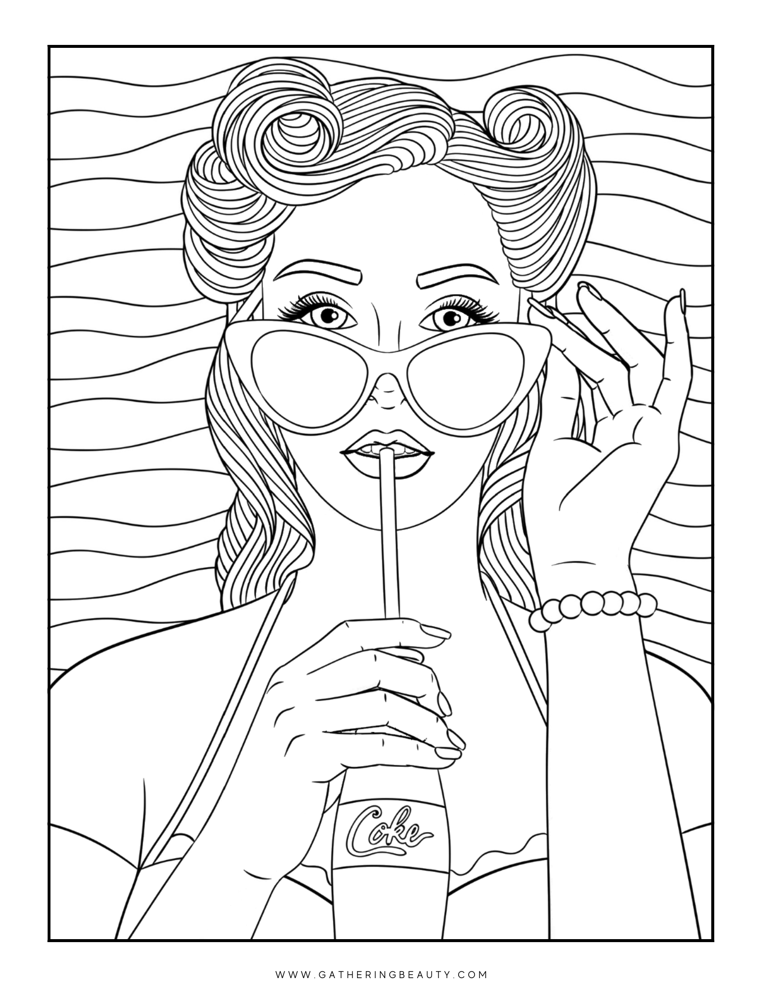 Free Colouring Pages Of People For Adults Gathering Beauty