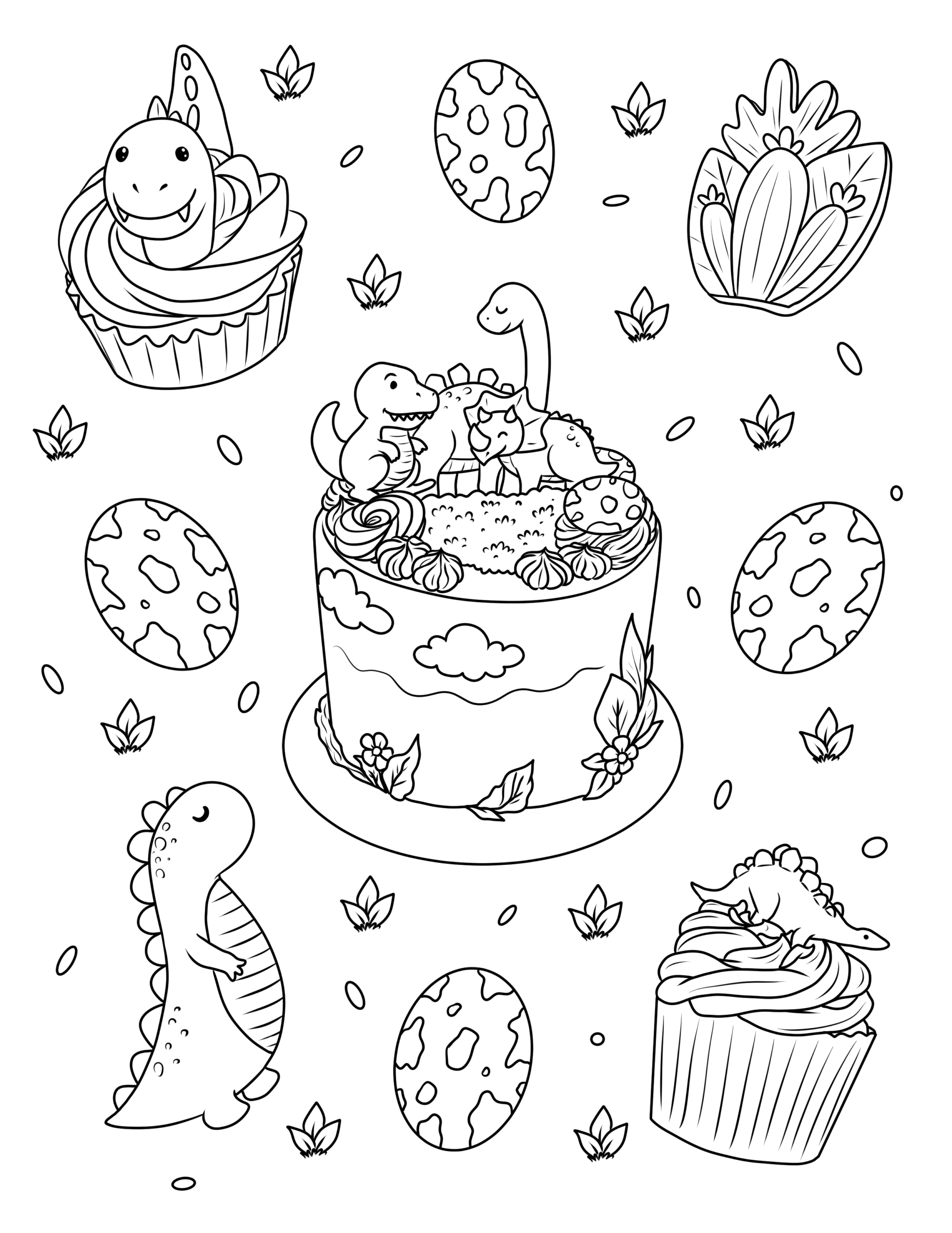 Free Dessert Coloring Pages
