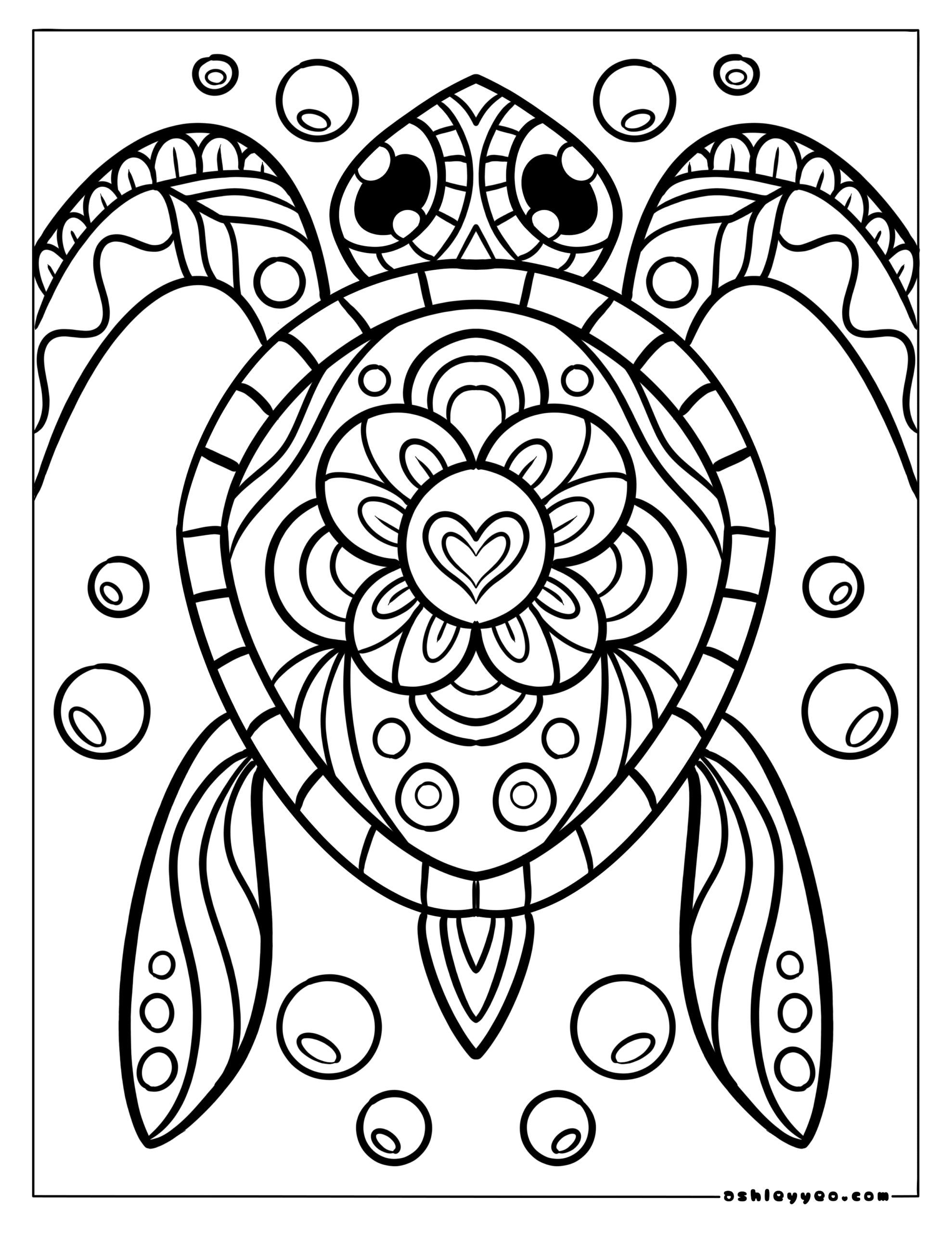 Free Easy Mandala Animal Coloring Pages For Kids Ashley Yeo