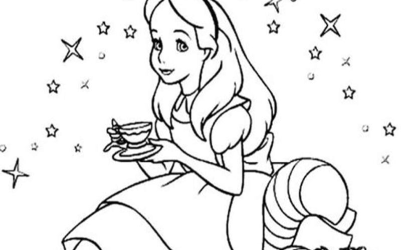 Free Easy To Print Alice In Wonderland Coloring Pages Tulamama