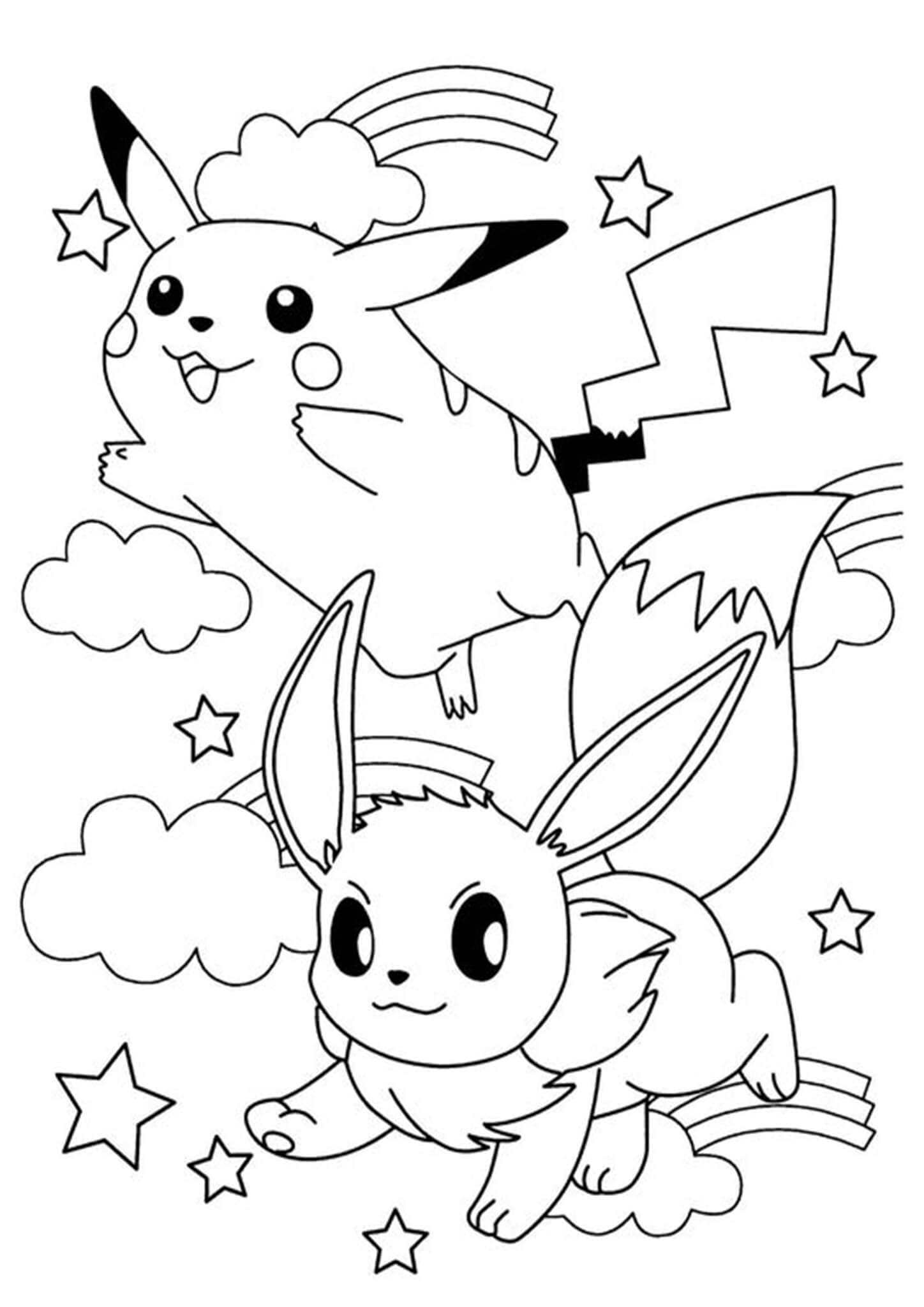 eevee coloring pages