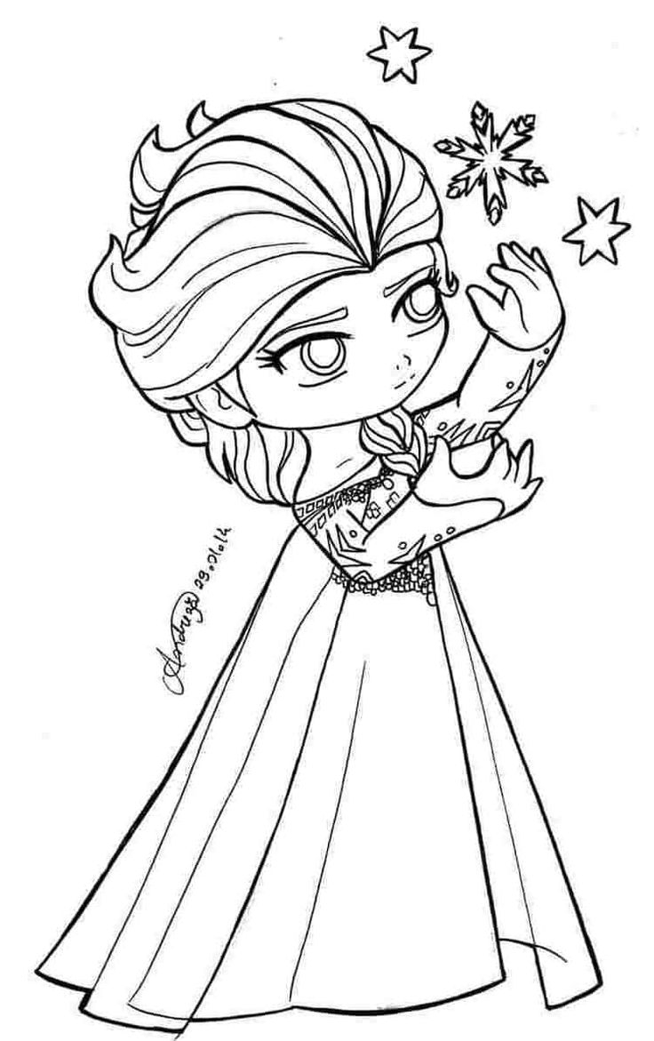 elsa coloring page