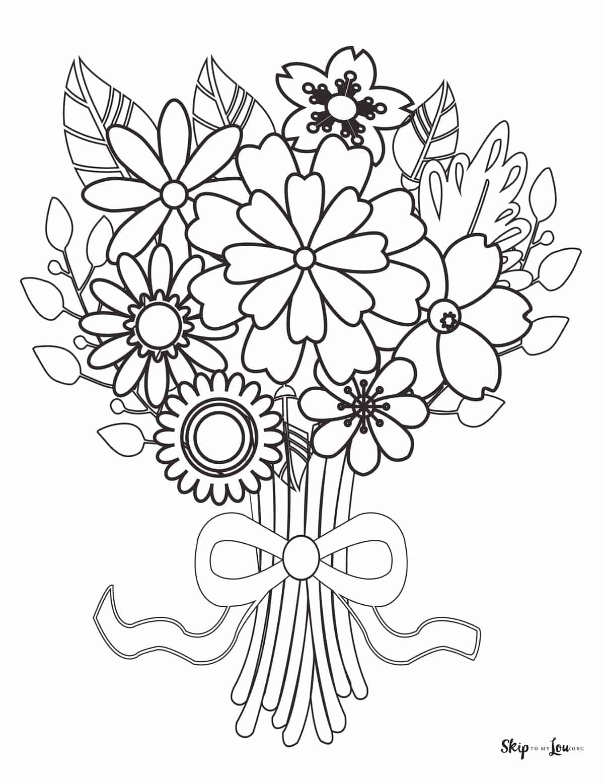 color pages flowers