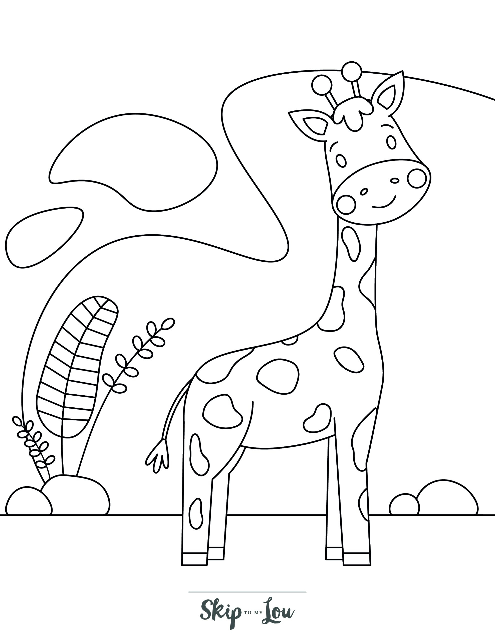 giraffe coloring page