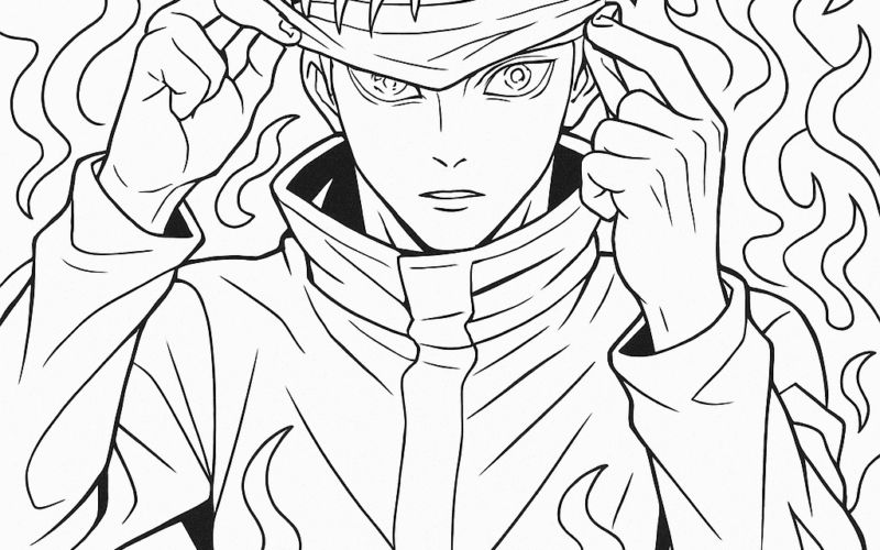 Free Gojo Coloring Pages Generator 13 Gojo Coloring Pages To Download