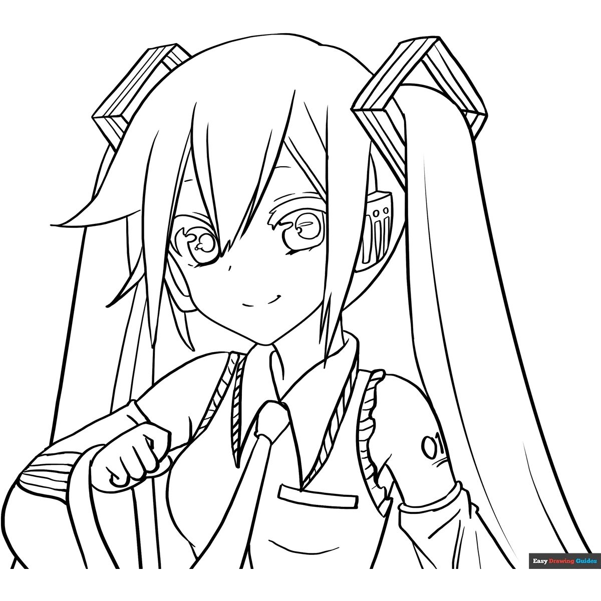 Free Hatsune Miku Coloring Page For Kids