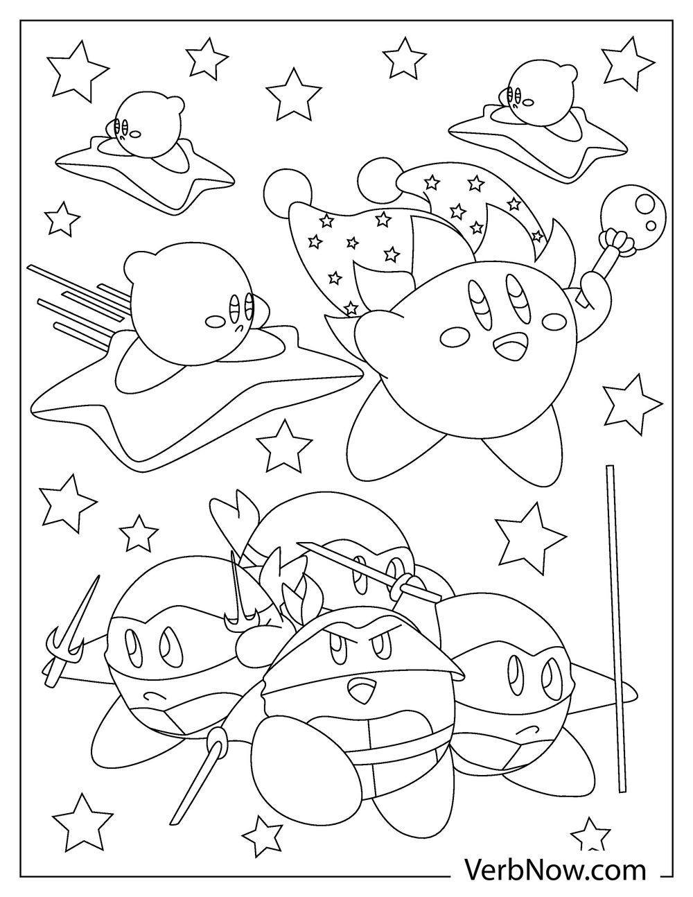 kirby coloring page