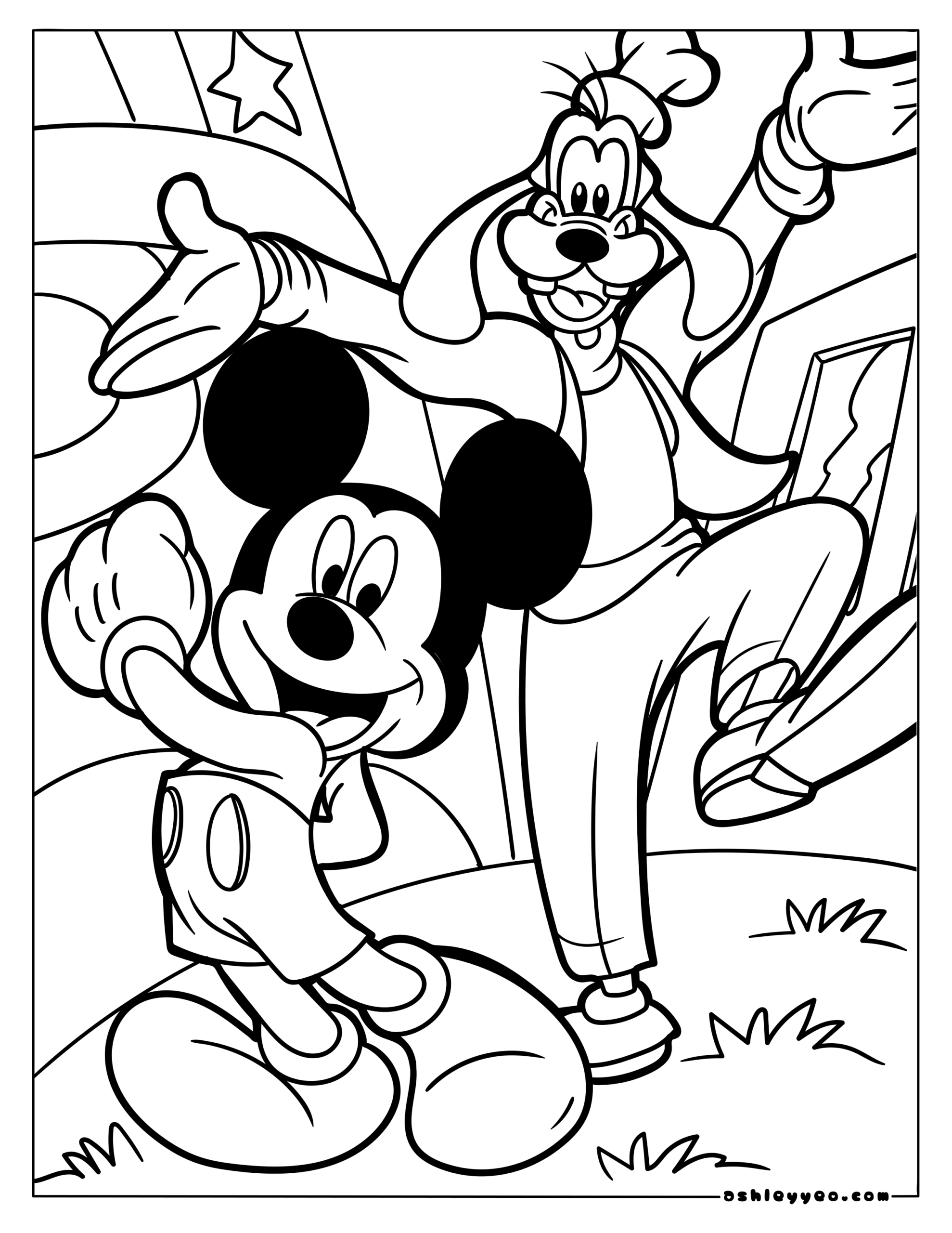 Free Mickey Mouse Coloring Pages For Kids Ashley Yeo