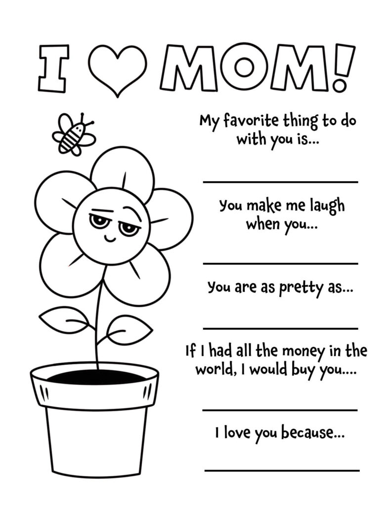 mothers day coloring pages