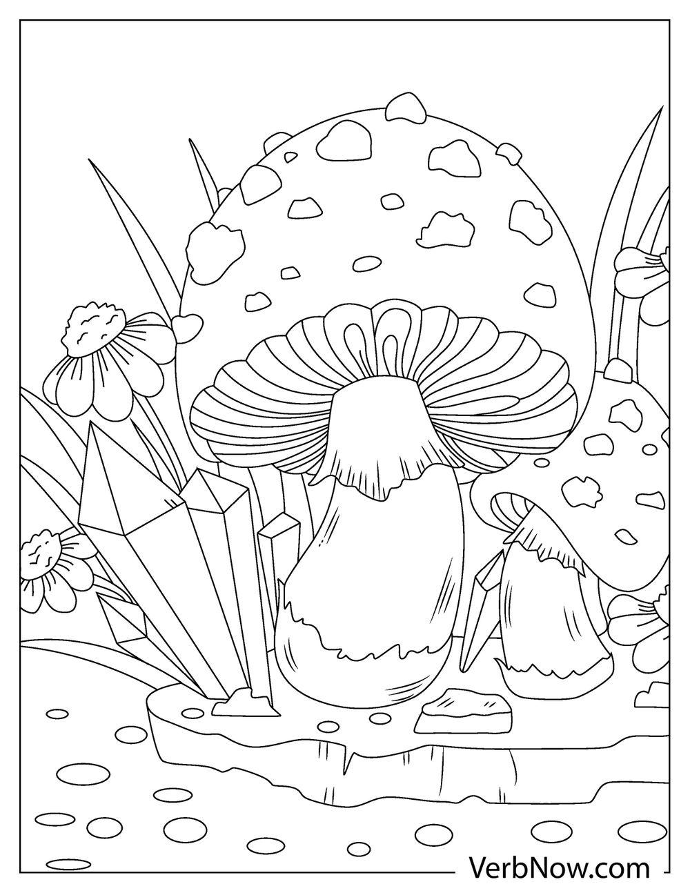 mushrooms coloring pages