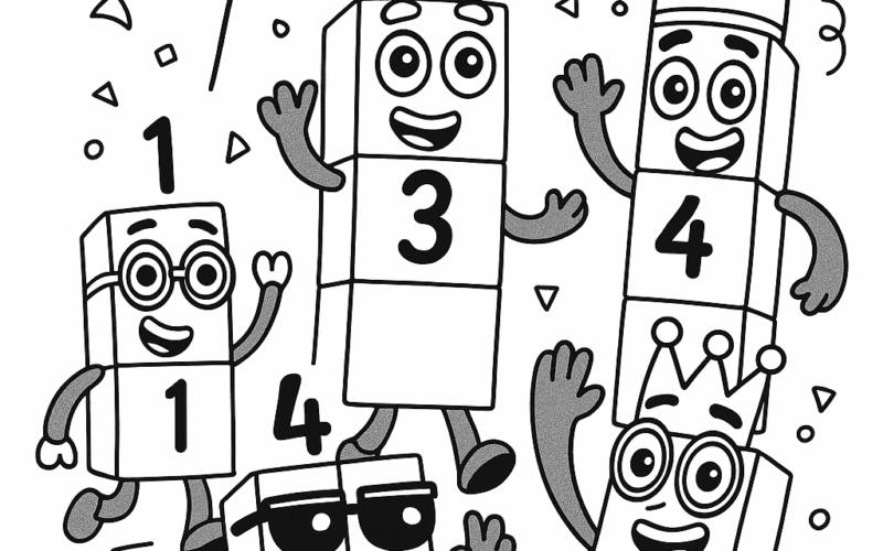 Free Number Blocks Coloring Pages Generator 13 Number Blocks Coloring Pages To Download
