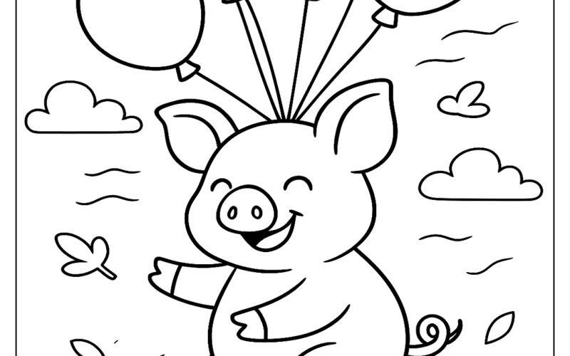 Free Pig Coloring Pages Cute Printable Fun For Kids